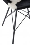 CHAIR GOAT SKIN BLACK WHITE45X42X78 7KG 390EURO    - CHAIRS, STOOLS
